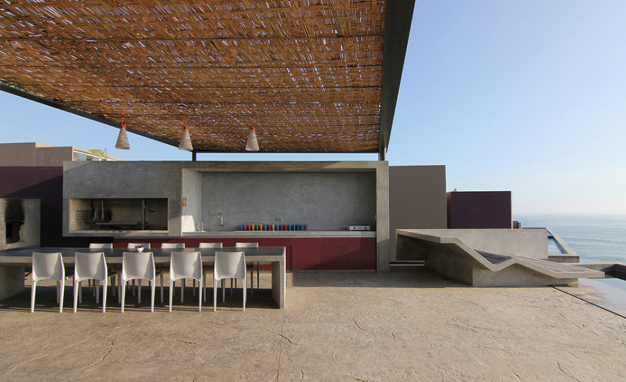 Pisos de terraza en casa de playa 